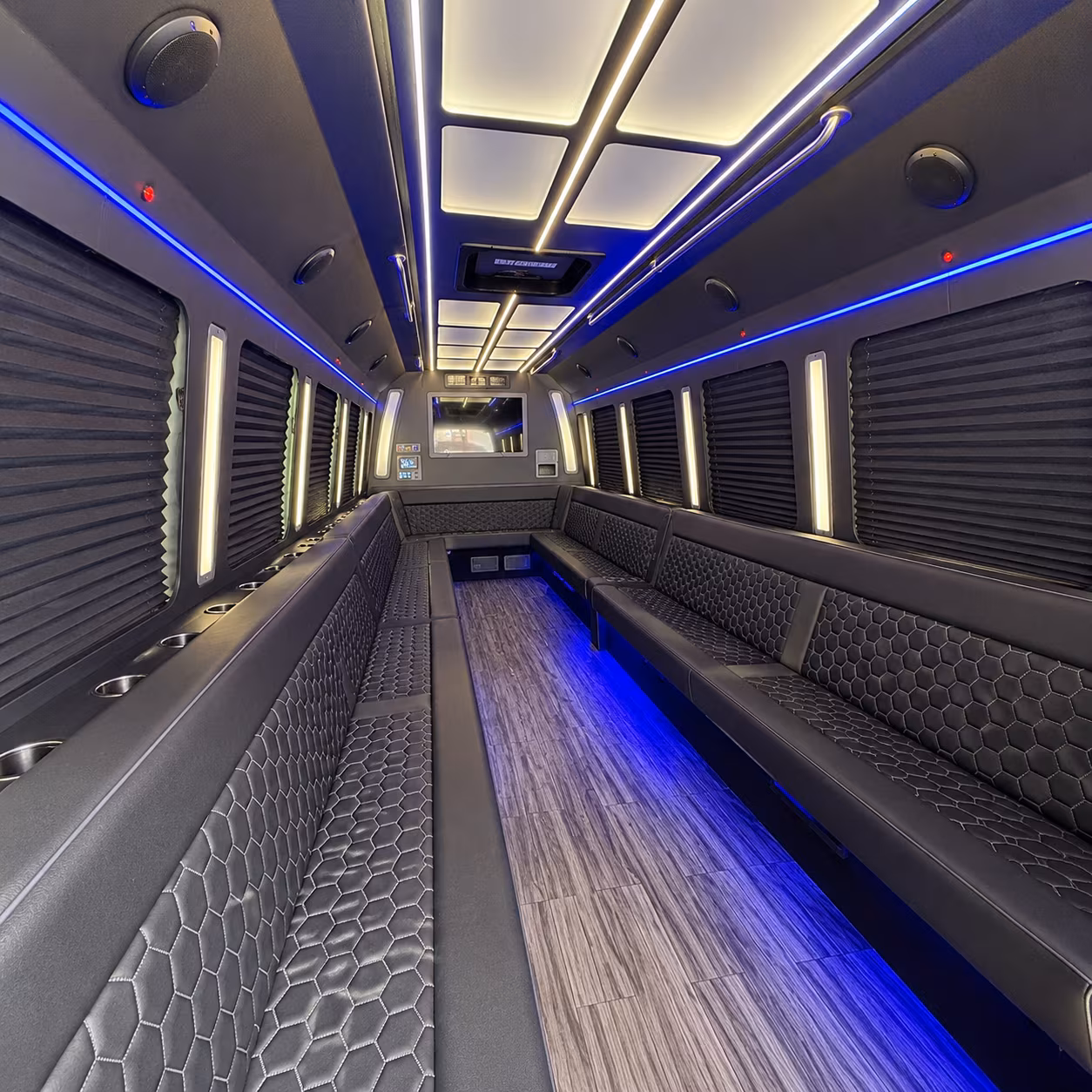fountain valley 30 passenger party bus interior