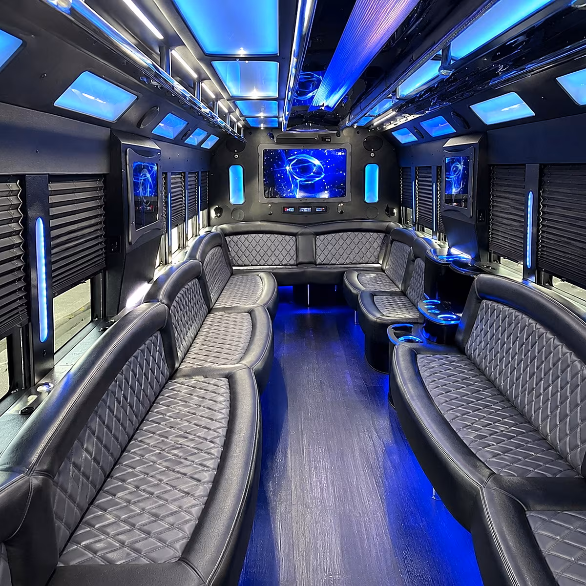 fountain valley 50 passenger party bus interior
