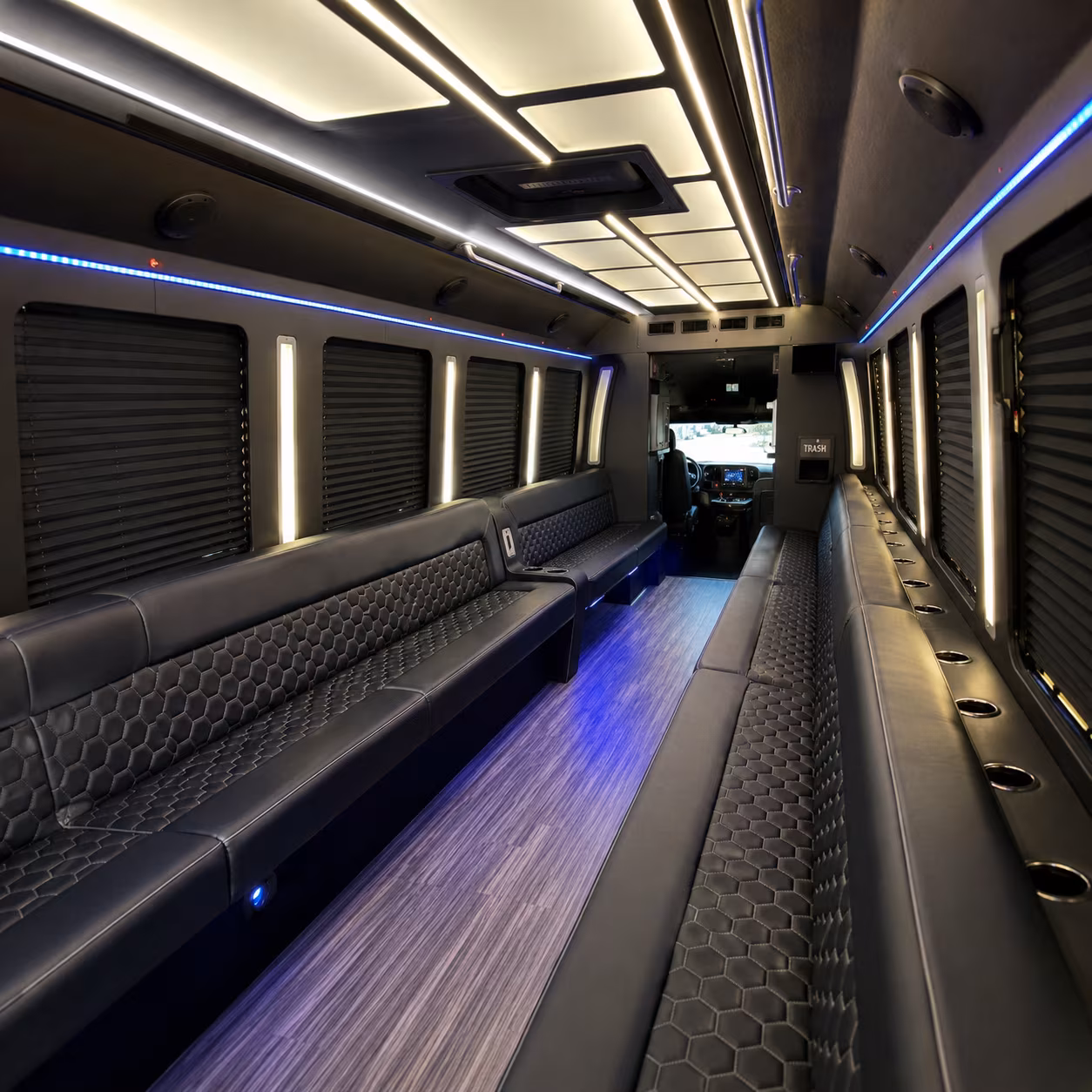 fountain valley party bus rental interior